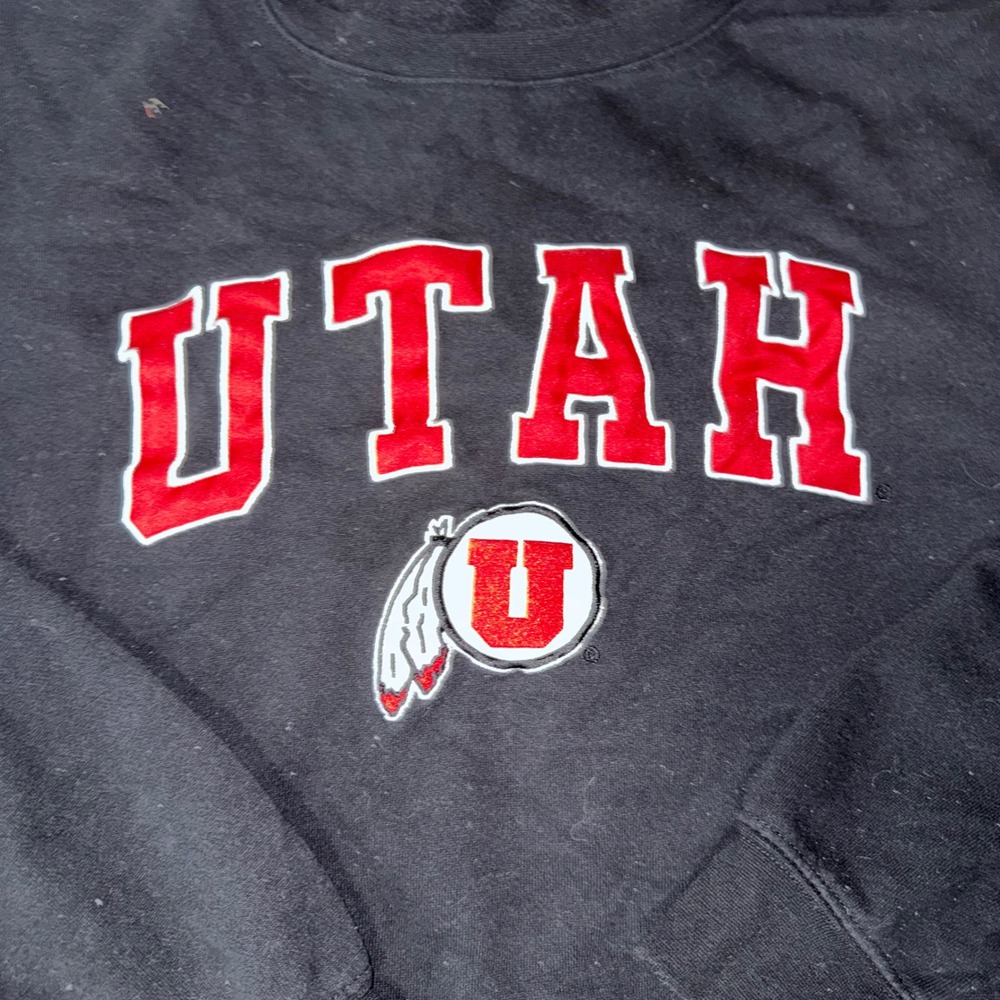 Utah Utes Colosseum NCAA Mens XXL Crewneck Sweatshirt Black College - Picture 2 of 5